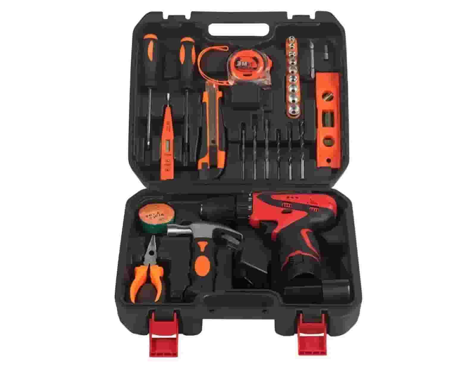 دريل لاسلكي مع شنطة عدة + شاحن