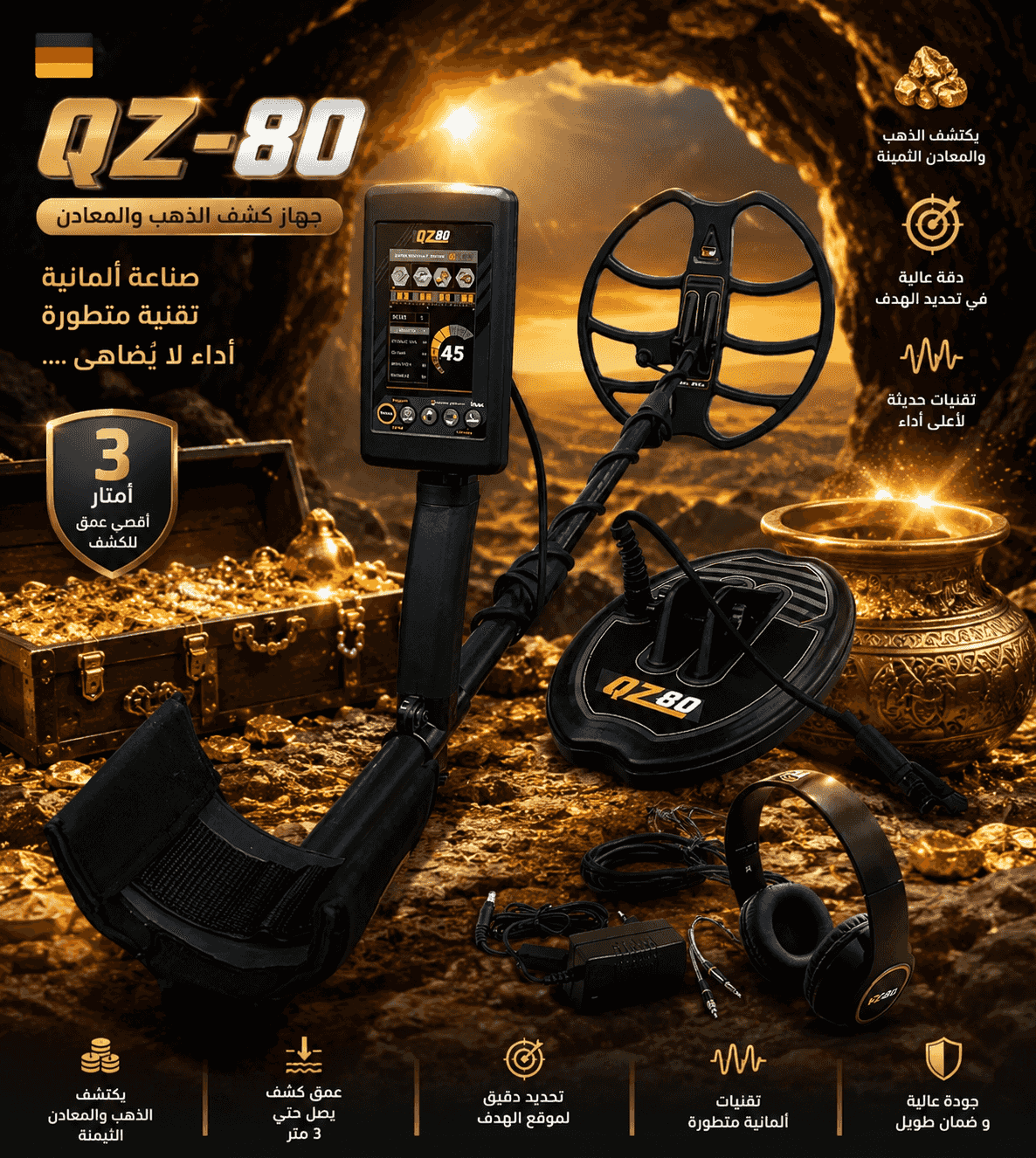 QZ80 جهاز كشف المعادن